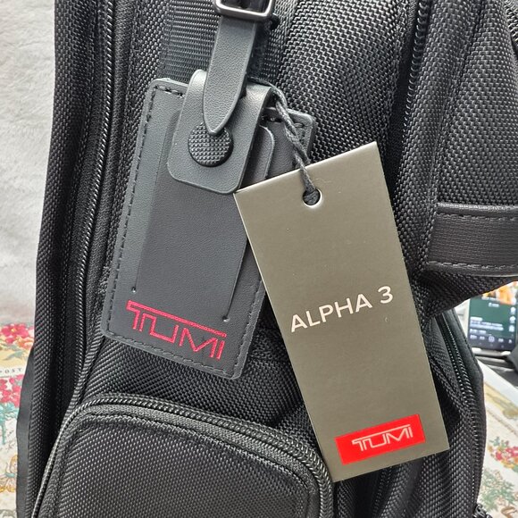 👑POSH NWT Tumi Alpha 3 Backpack Ballistic Nylon Large Capacity Backpack - Picture 5 of 8